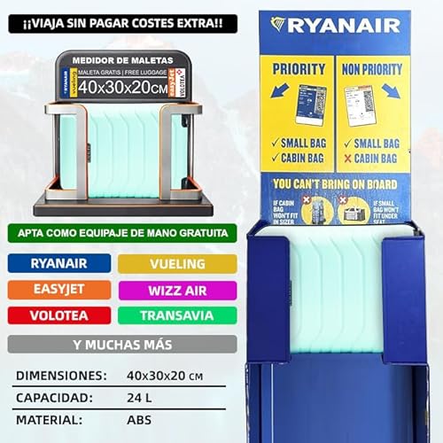 Thumbnail 2 de RAYKONG Maleta de cabina ABS 40x30x20 (24L) con ruedas desmontables – color menta