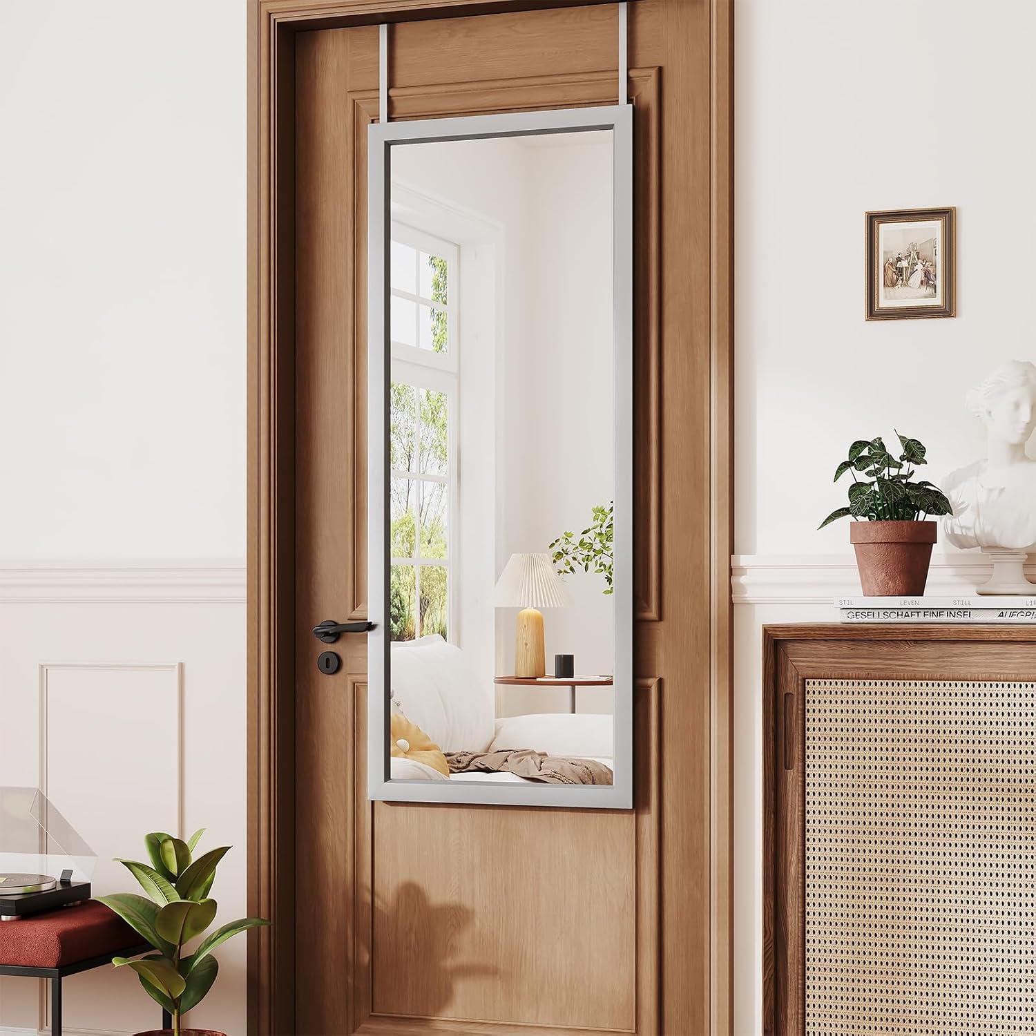 Thumbnail 1 de Dripex Over Door Mirror Full Length 110 x 45cm — Silver, Versatile Mounting