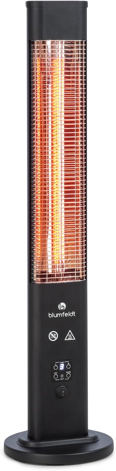 Detalle de blumfeldt Heat Guru Plus strålningsvärmare, 1 200 W med timer