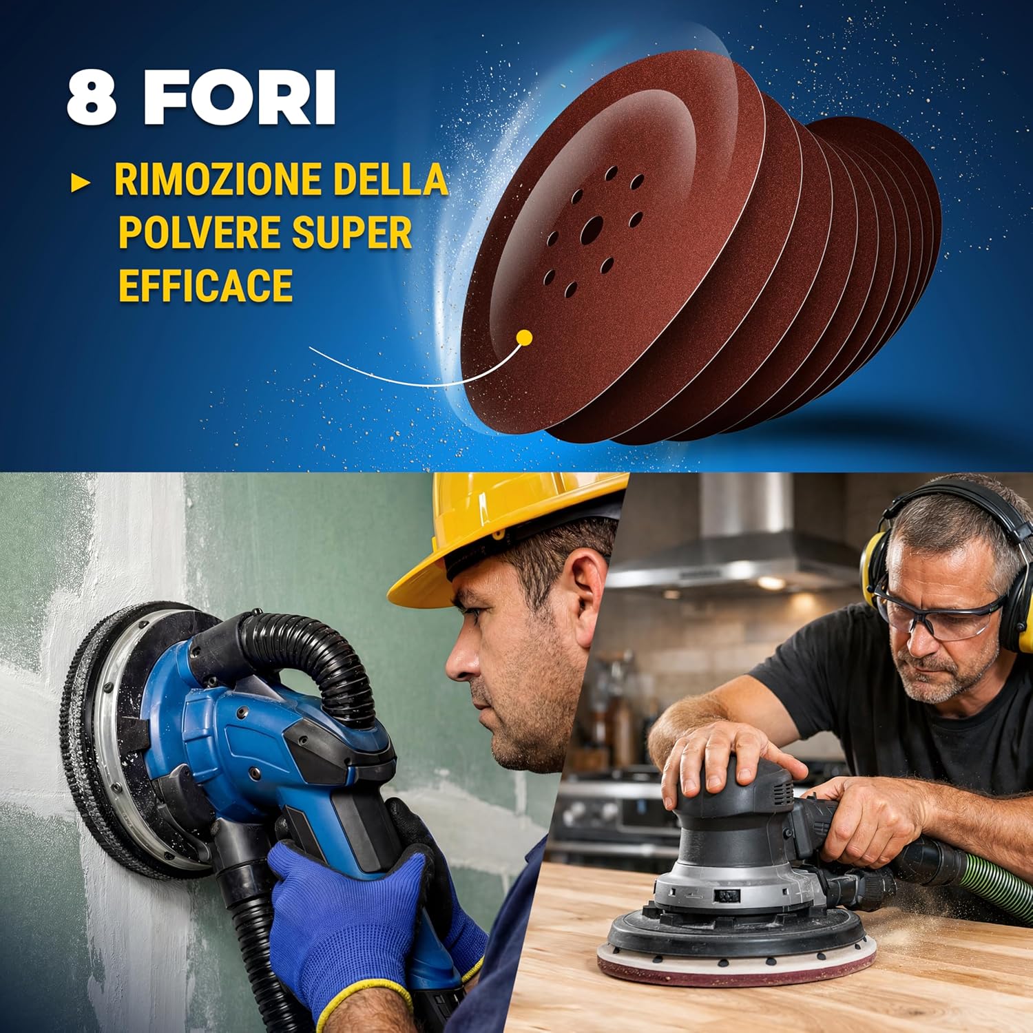 Thumbnail 3 de S&R Dischi Abrasivi 225 mm, Grana 240-10 Pezzi: finitura liscia per cartongesso e muratura
