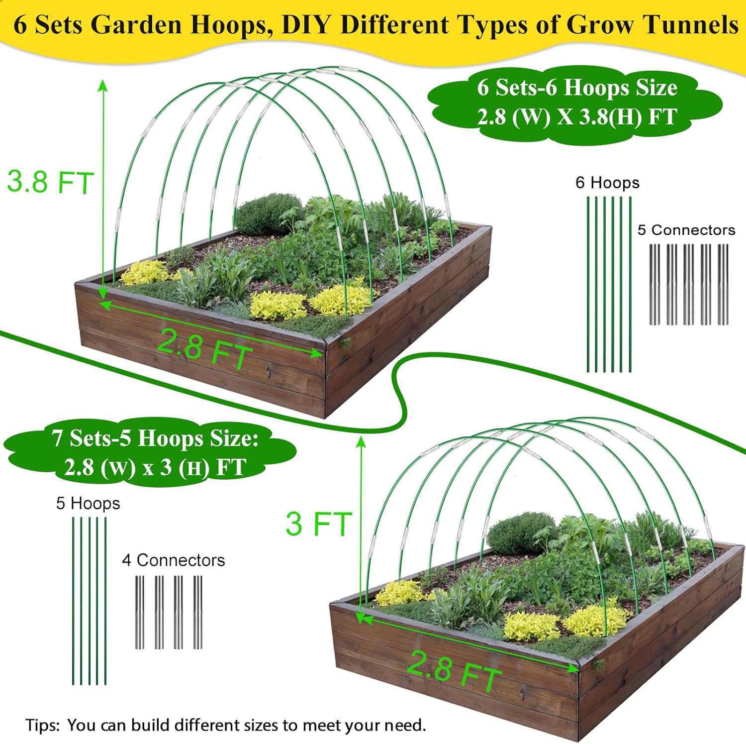 Detalle de Garden hoops for raised beds, 2.4m