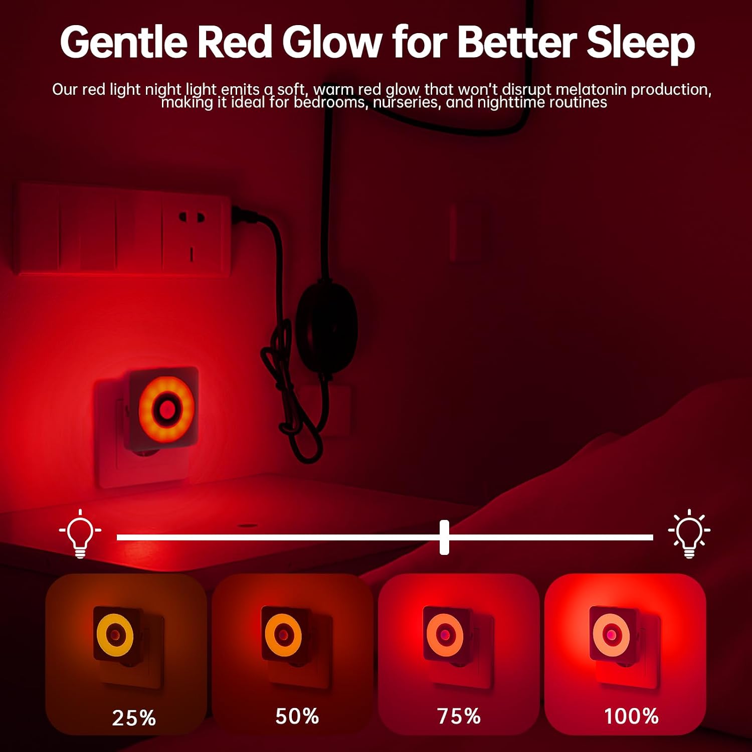 Detalle 1 de Nachtlicht Steckdose mit Sensor 12 LED, 2er-Set