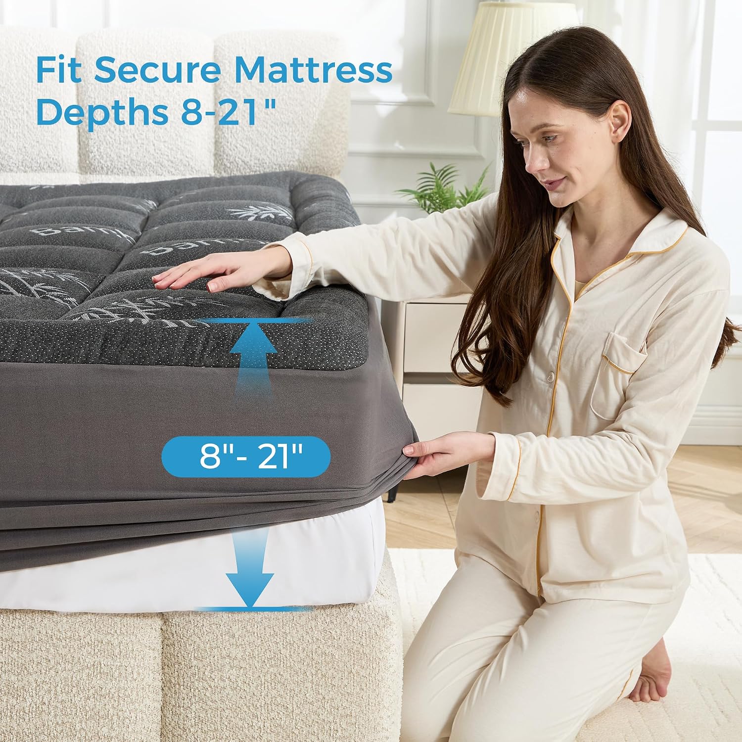 Thumbnail 5 de BDEUS Queen Mattress Topper, 4-Inch