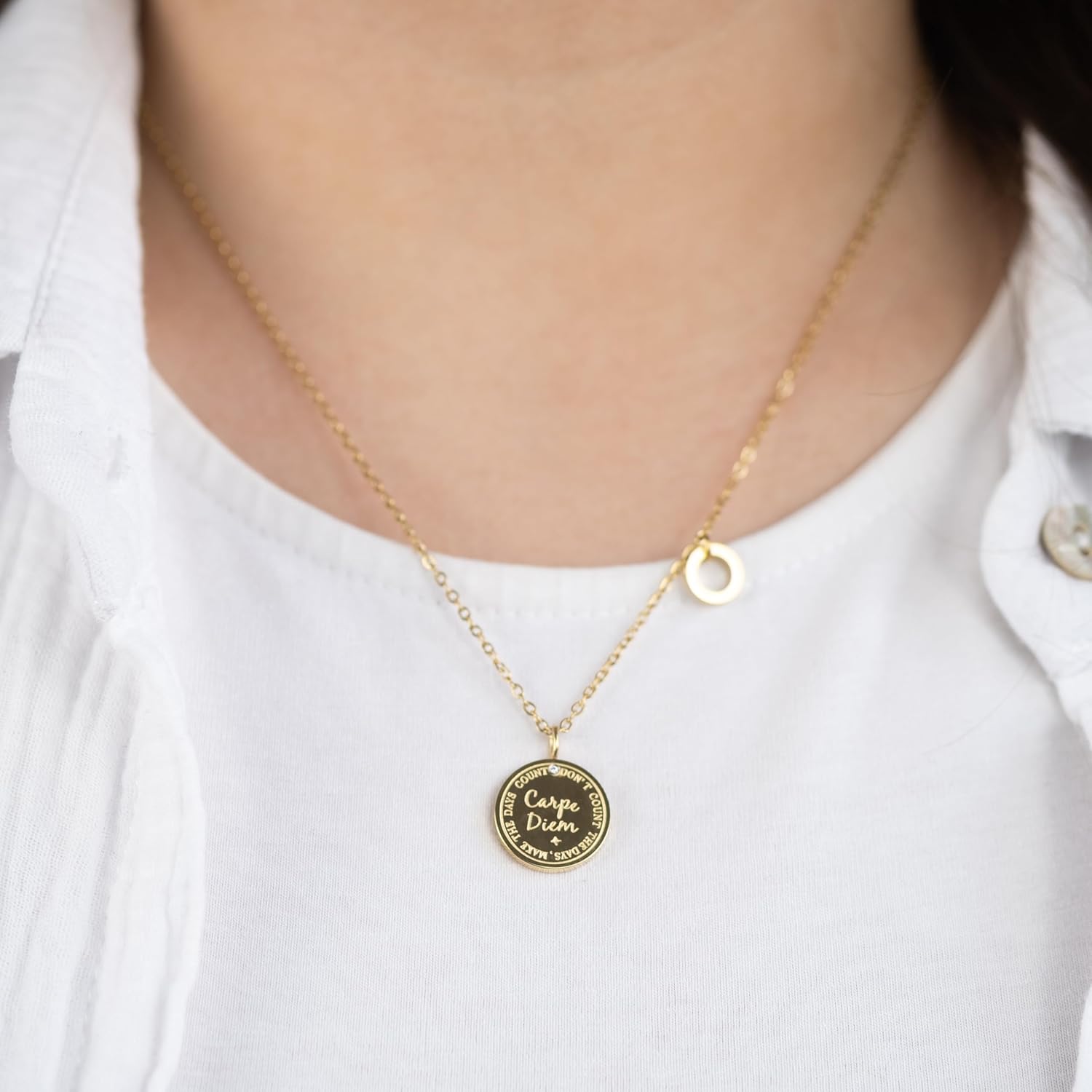Detalle 2 de Engelsrufer Grußkarte Carpe Diem mit Kette