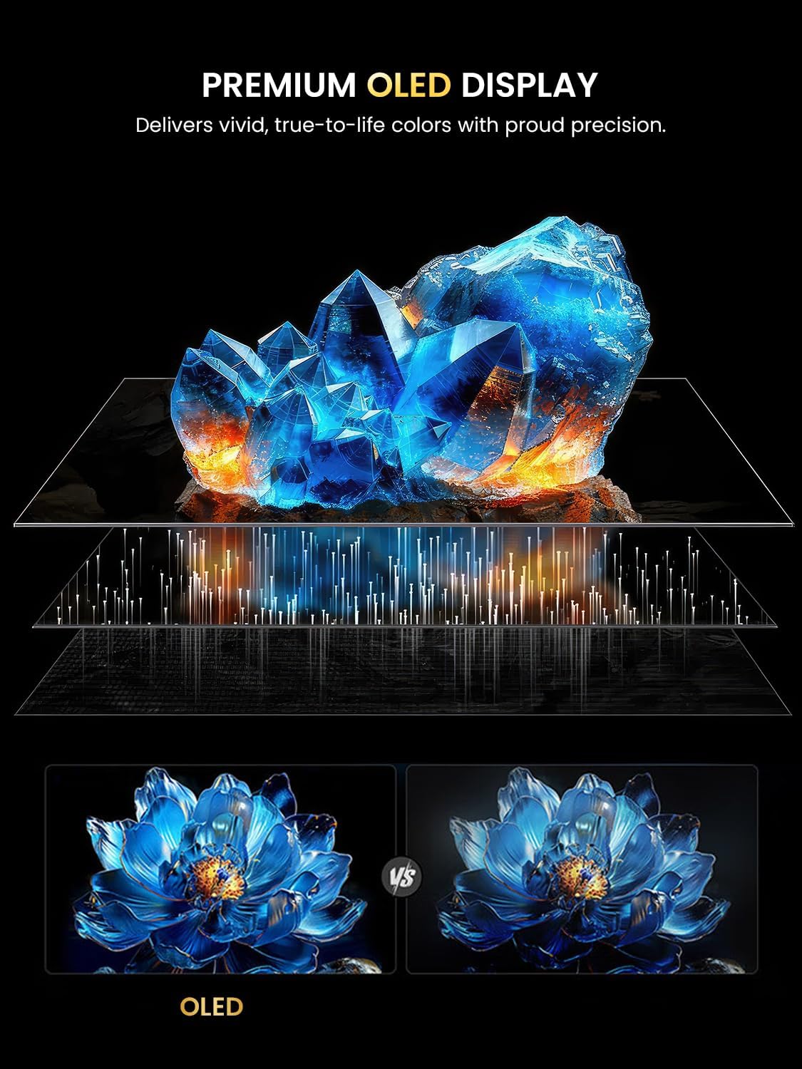Thumbnail 1 de UPERFECT OLED Portable Monitor 4K 13,3 Zoll (3840 x 2160) – 150% sRGB, 500 Nits, 100.000:1 Kontrast