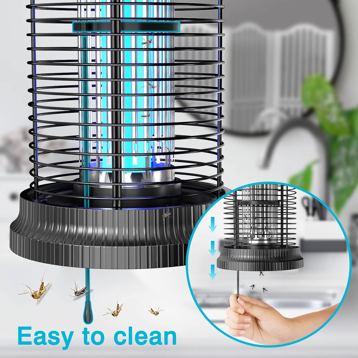 Thumbnail 3 de PALONE Lampada Antizanzare Elettrica 4500V / 20W UV, IPX4 – Ideale per Giardino Interno ed Esterno