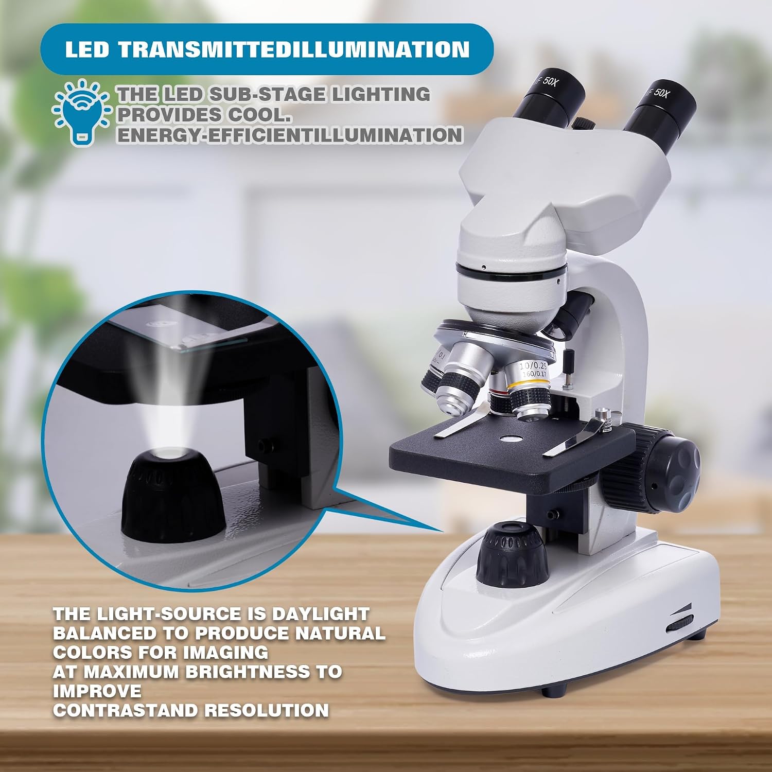 Thumbnail 3 de Binocular Microscope 200x–5000x with 6x multiplier 🔬