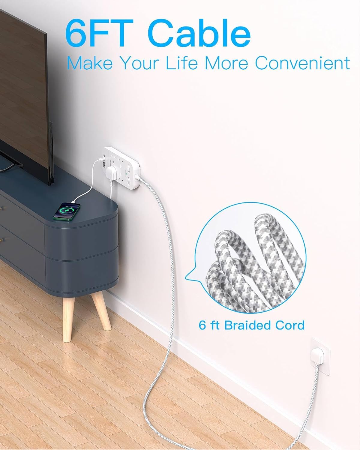Thumbnail 5 de 4 Way Surge Protected Extension Lead 1.8m ๐
