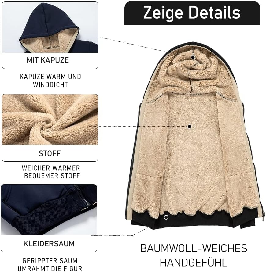 Detalle 2 de MANLUODANNI Damen Kapuzensweatshirt