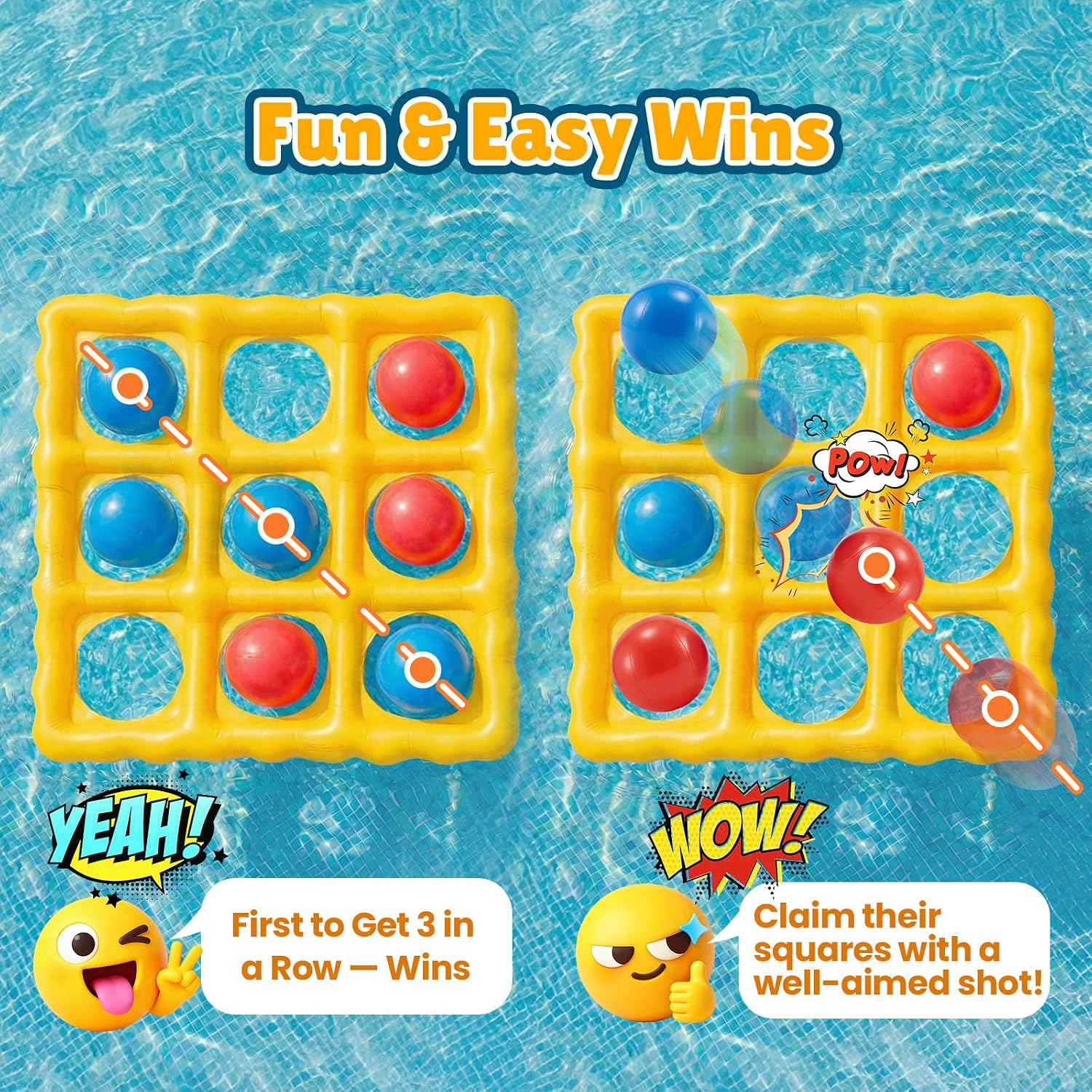 Detalle de Dalipto Giant Inflatable Tic-Tac-Toe Pool Game