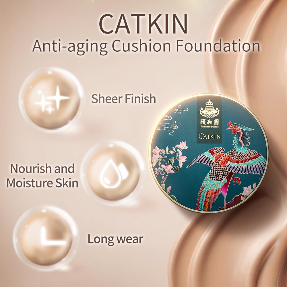 Detalle 2 de CATKIN Phoenix BB Cream Air Cushion Foundation (3in1) – flüssige BB-Foundation im Air-Cushion mit Nachfüllung