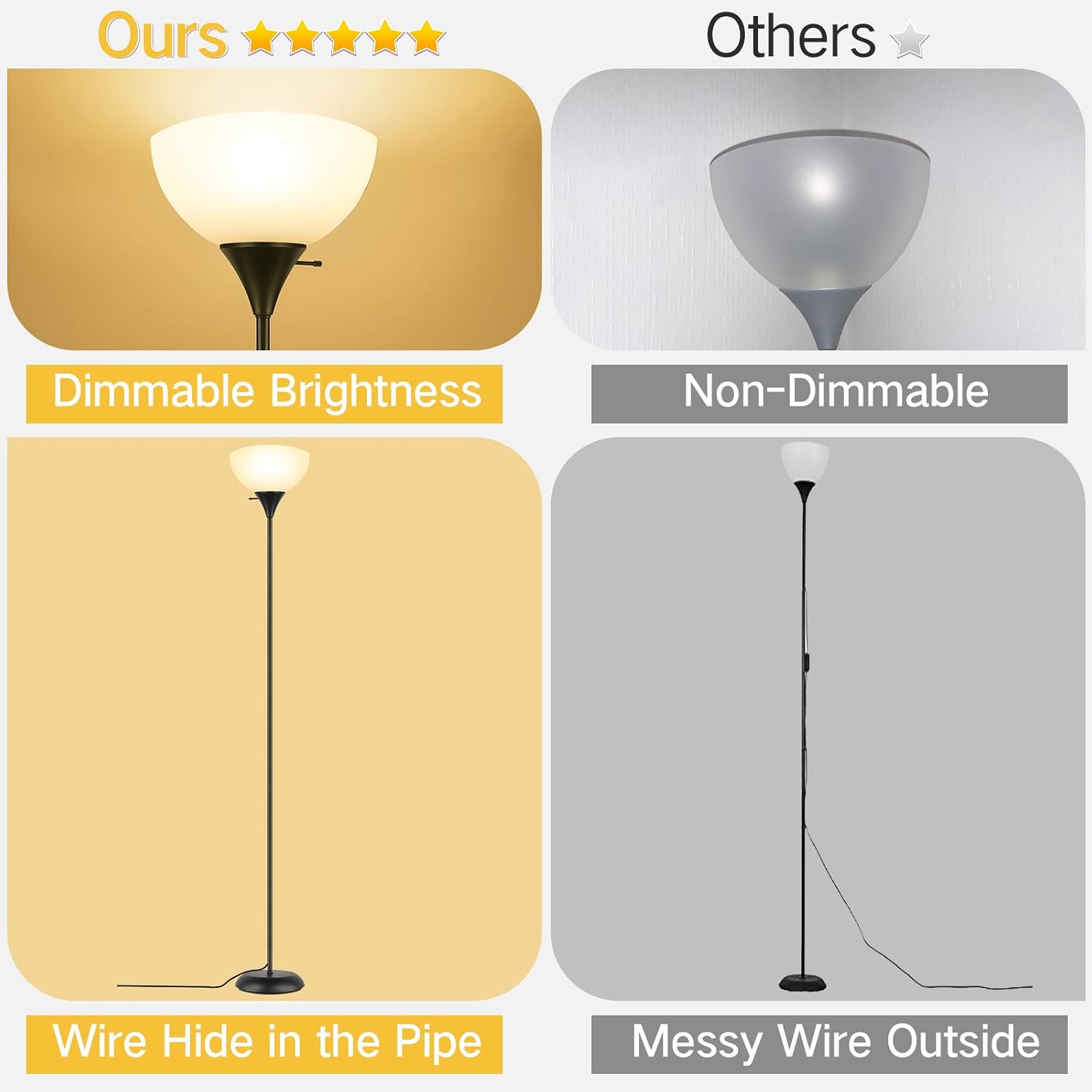 Detalle 2 de OUTON uplighter floor lamp 3000-6000K