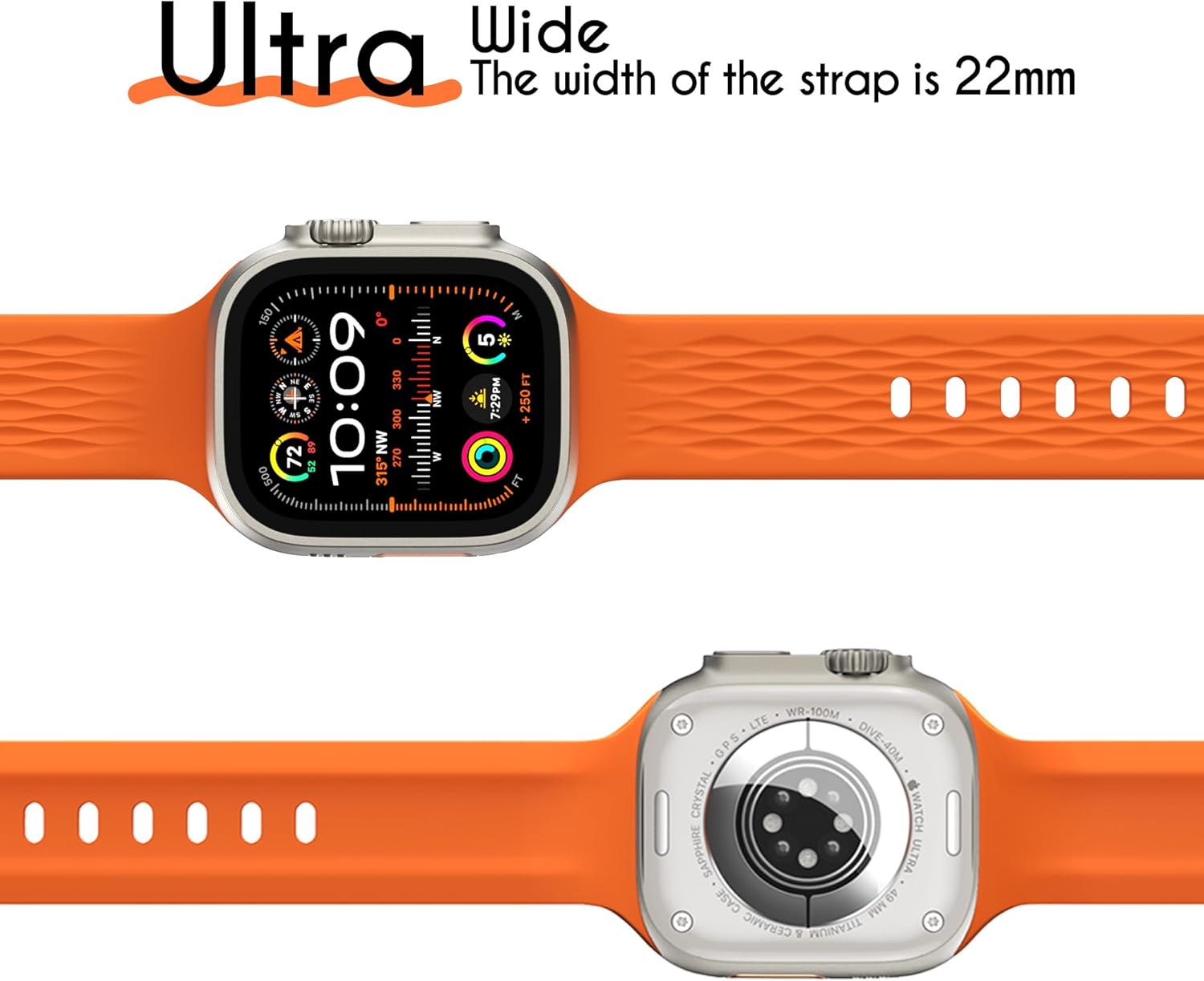 Thumbnail 5 de LULULOOK Sport Strap for Apple Watch (49/46/45/44/42mm) – breathable FKM rubber band