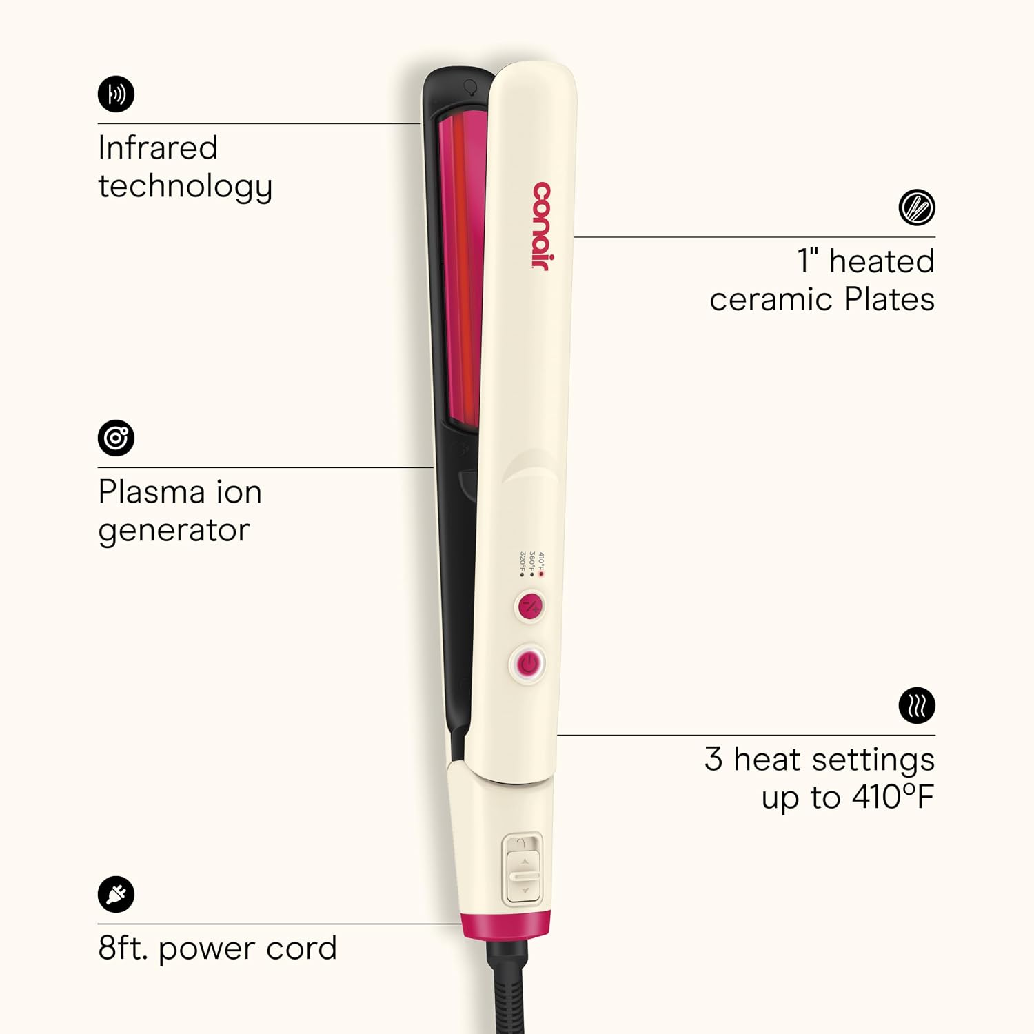 Thumbnail 6 de Conair InfinitiPRO Flat Iron 1-inch