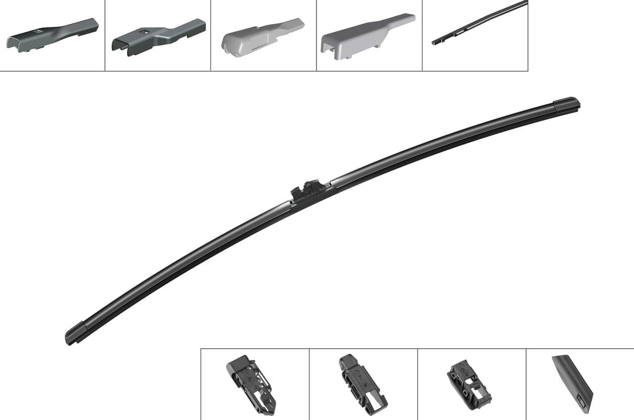 Detalle de Bosch APX26 Tergicristallo Aerotwin da 650 mm – High performance per parabrezza anteriore