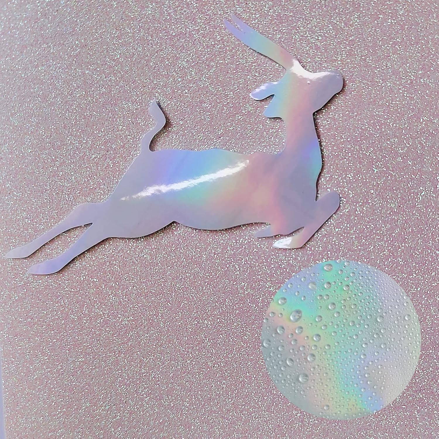 Thumbnail 4 de Holografische Vinyl-Overlay-Aufkleber (32 Blatt, A4, transparent) – 4 Designs gemischt, selbstklebend