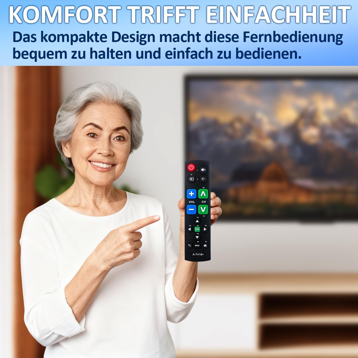 Thumbnail 2 de Universal Fernbedienung Großtasten für Senioren