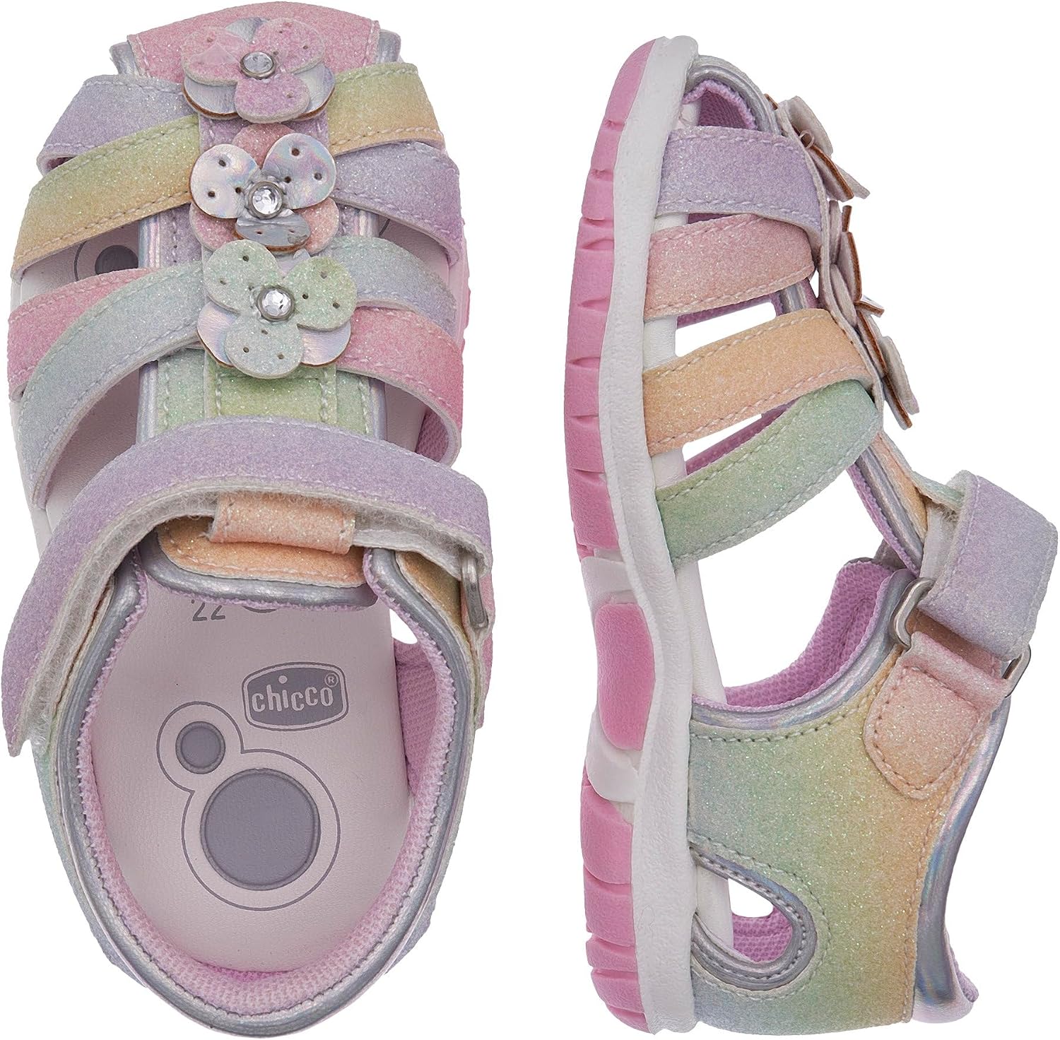 Detalle 2 de Chicco Sandali Ragnetto Bambina: Scarpe estive con chiusura a strappo, comode e versatili