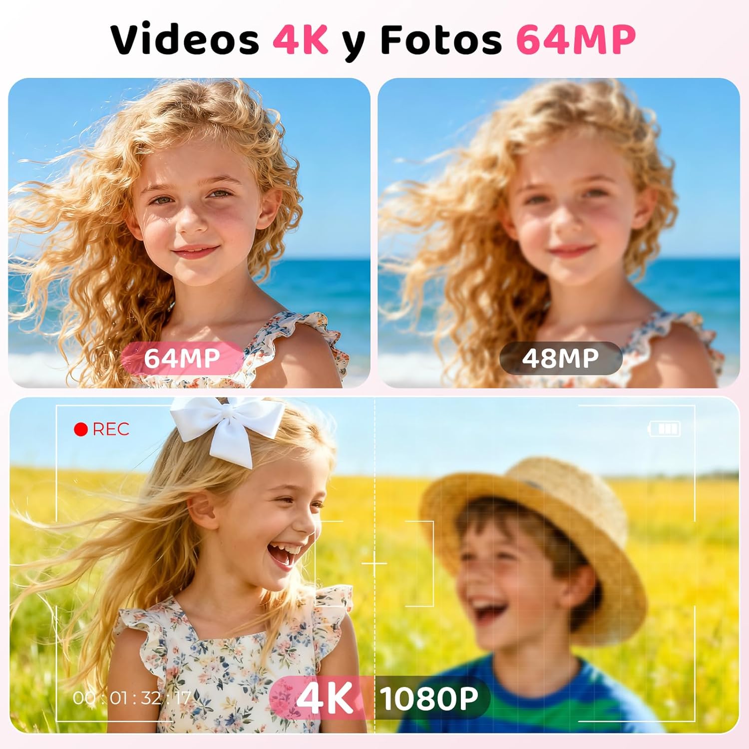 Detalle 2 de CHAKEYAKE Cámara Digital 4K 64 MP