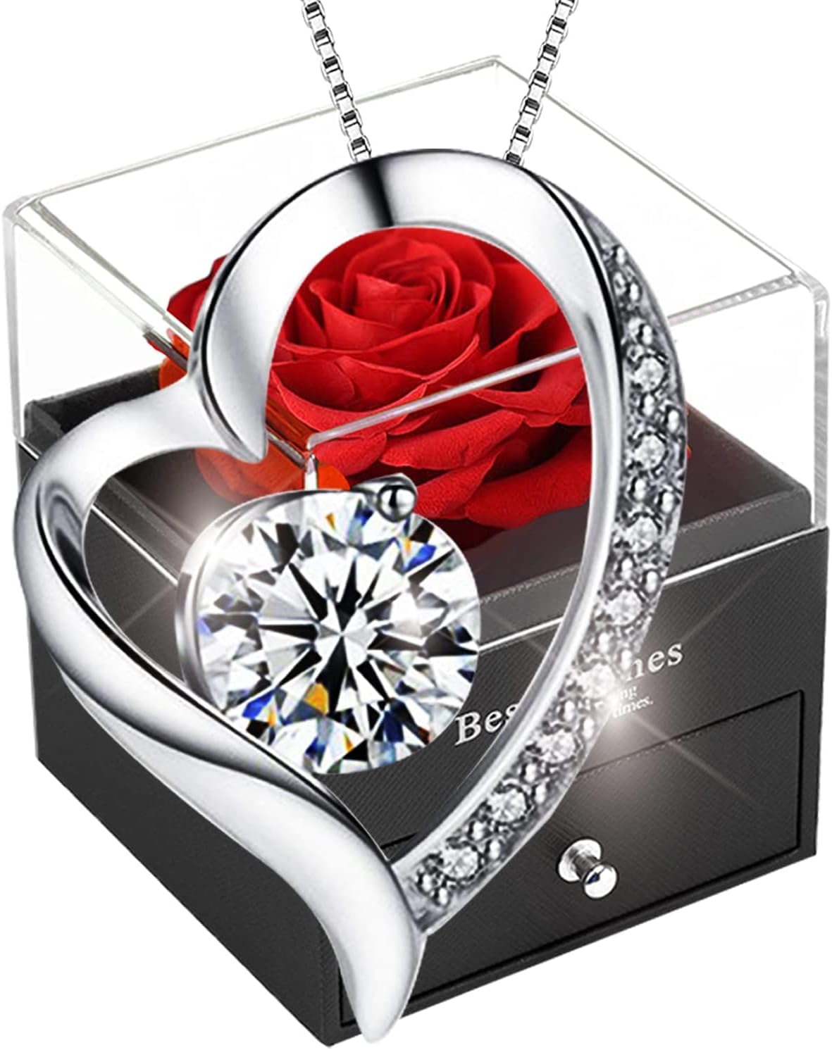Detalle de SWEETIME Rose eternelle 3" cadeau floral đč