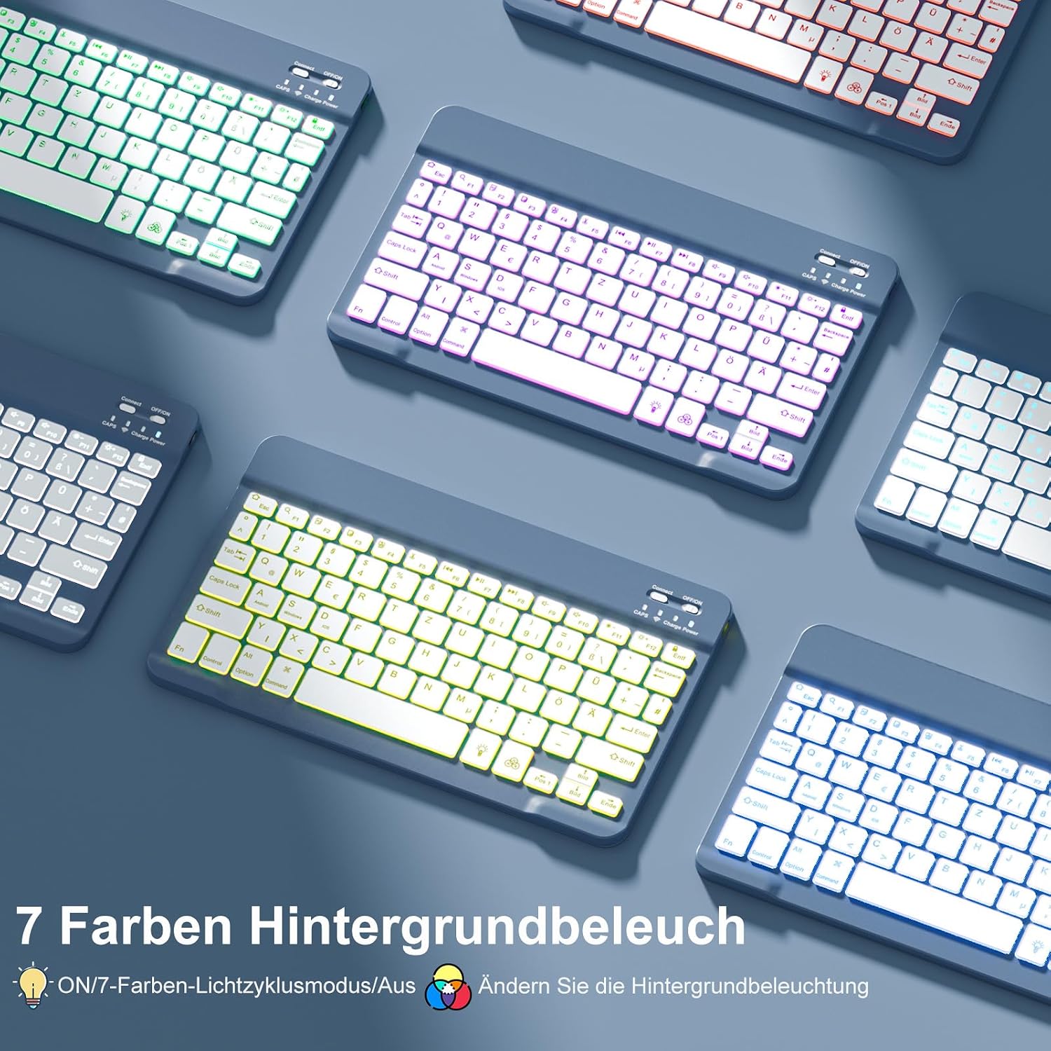 Thumbnail 5 de Vobafe Hülle mit Tastatur iPad Air 11 Zoll Blau