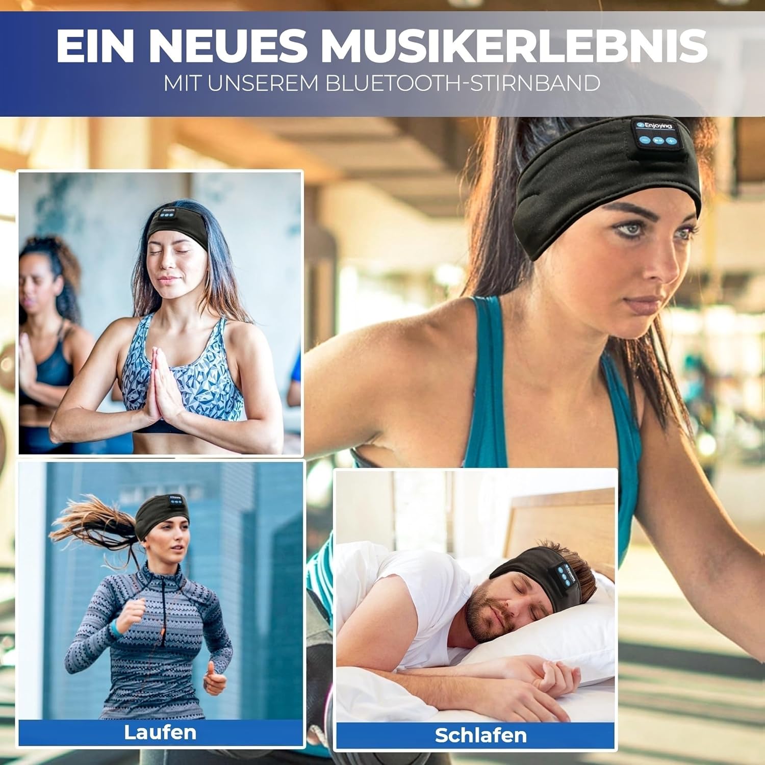 Detalle 2 de GLOBAL TECH Sport-Schlafkopfhörer Bluetooth 5.2