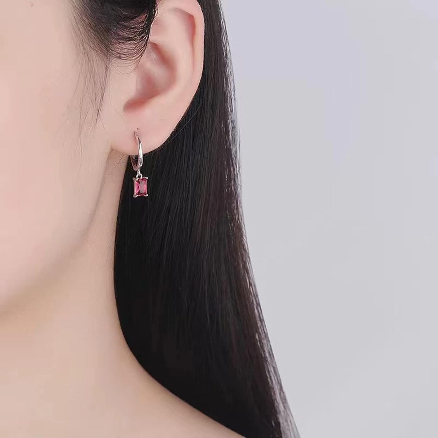 Detalle 2 de Orecchini a cerchio con pendenti 14K, 2 paia