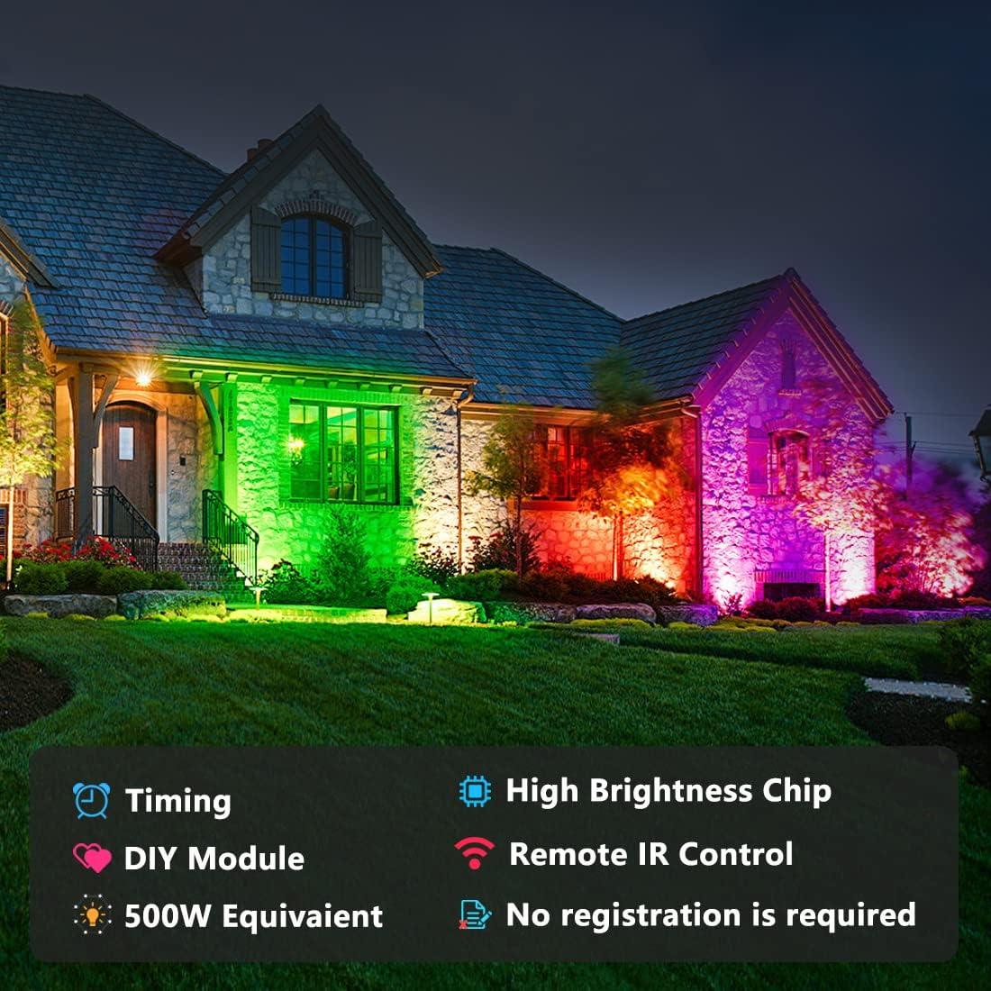 Thumbnail 1 de Lighting masters LED Floodlight 50W RGB outdoor lights 🌳