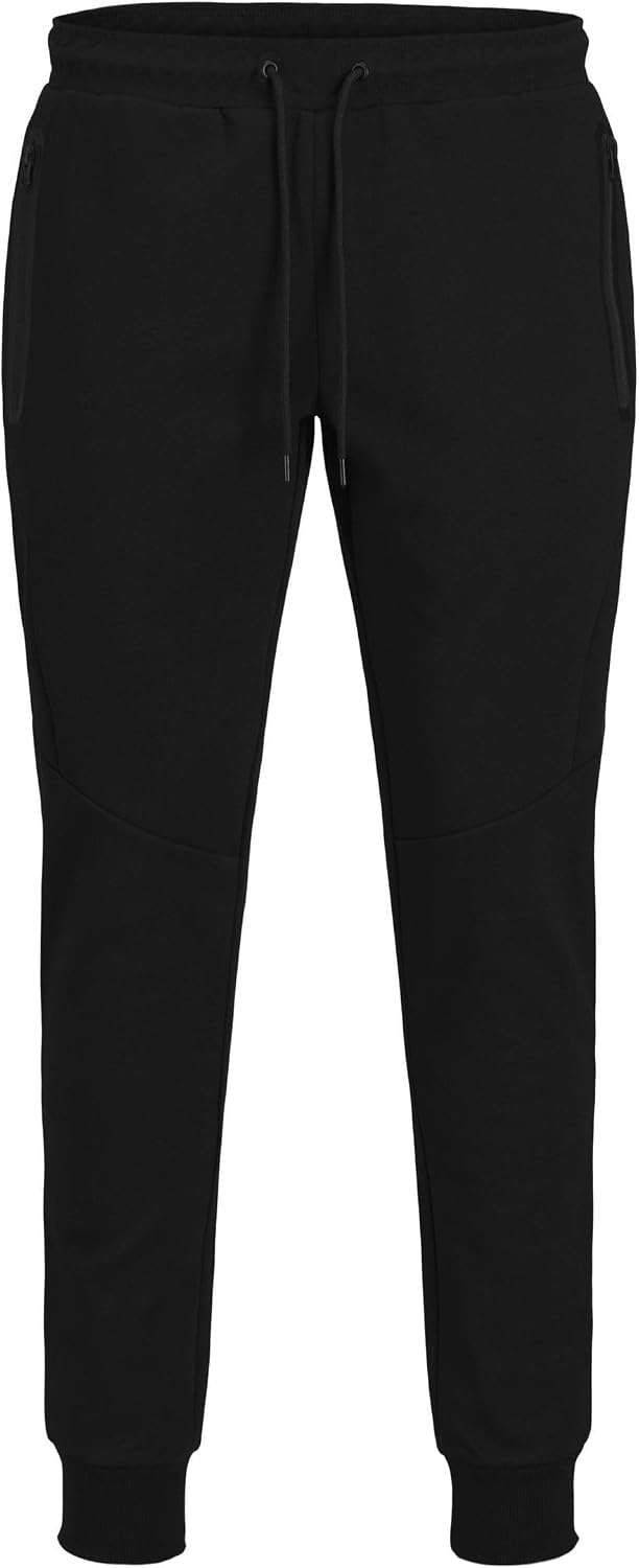 Detalle de Jack & Jones Sweatpants Slim Fit: pantaloni in felpa con vita elastica e orlo a costine