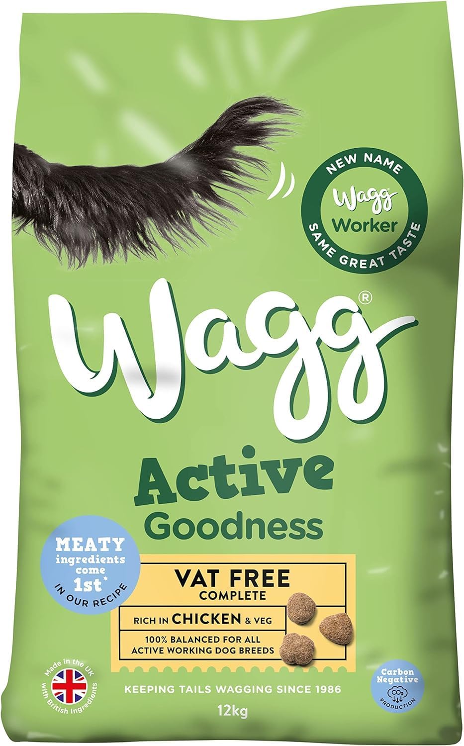Thumbnail 1 de Wagg Active Goodness Complete Dry Adult Dog Food – Chicken & Veg, 12kg