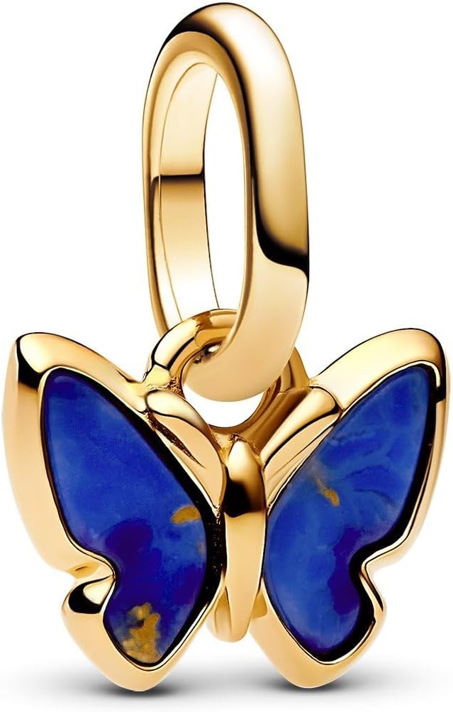 Detalle de PANDORA Blauer Schmetterling Mini-Charm-Anhänger 763825C01 – 925-Sterling Silber
