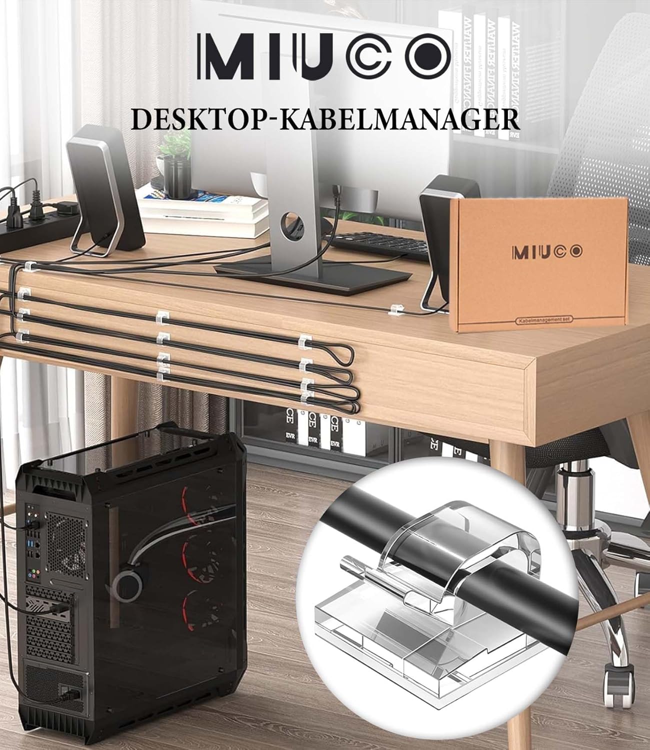 Thumbnail 2 de MiuCo Kabelhalter Selbstklebend – 120 Stück Kabelclips für Kabelmanagement