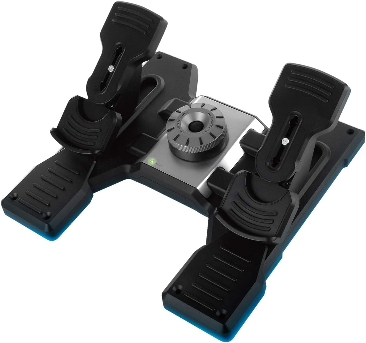 Thumbnail 2 de Logitech G Saitek PRO Flight Rudder: pedaliera per timone di volo con frenata a pedale, manopola di tensione e USB (PC) – Nero