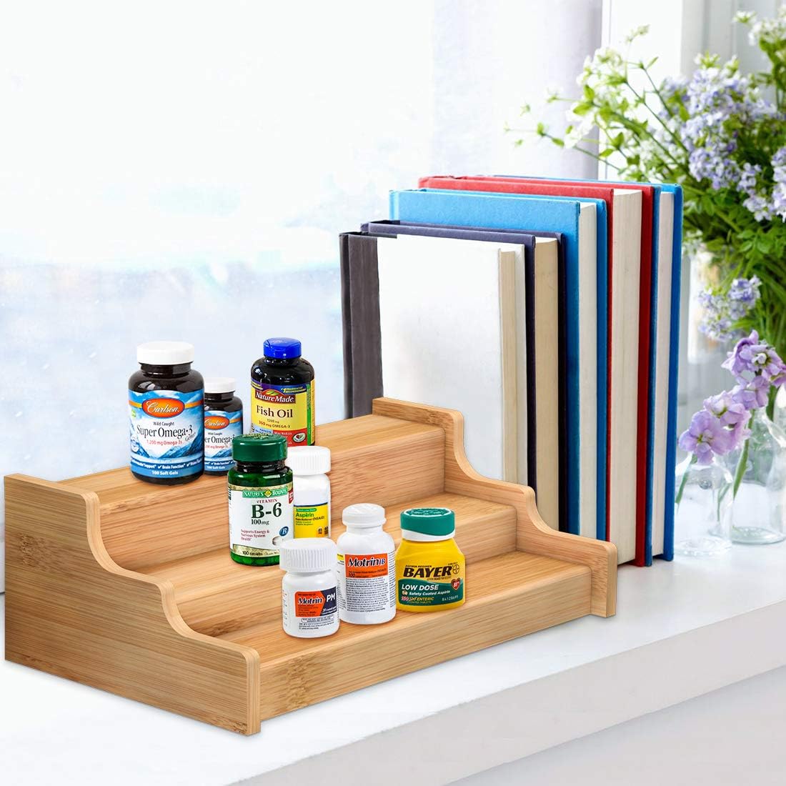 Thumbnail 3 de Spice Rack 3-Tier Expandable 12.7–22.2 in 🧂