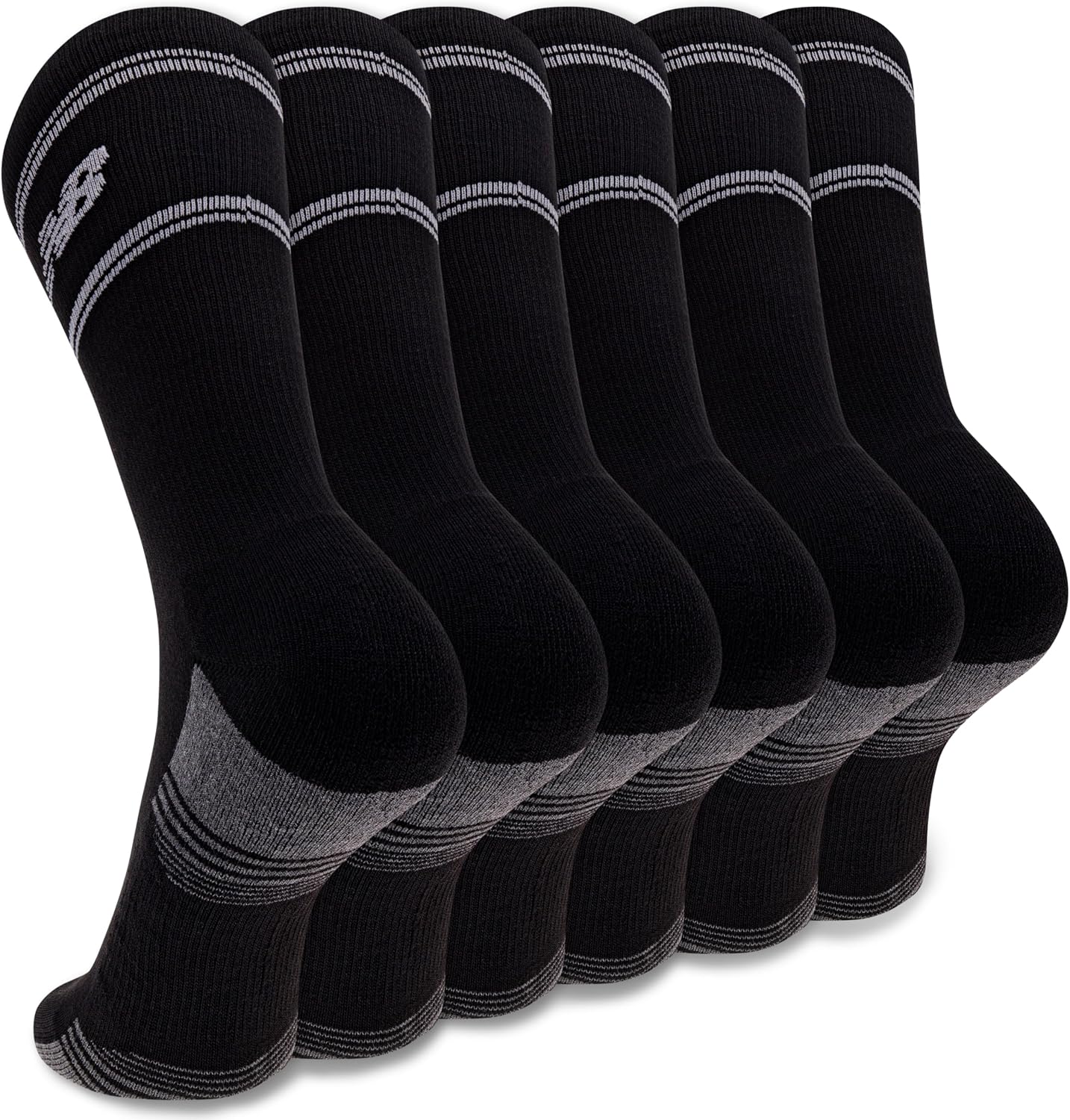 Detalle de New Balance Performance Cushioned Crew Socks – Mixte, 6 ou 12 paires