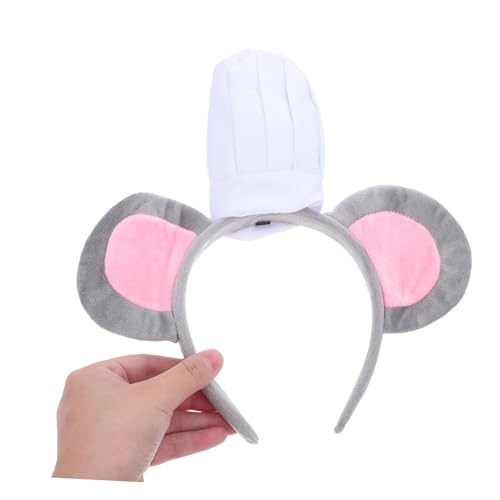 Thumbnail 3 de Kisangel 4-Piece Mouse Ears Headband Costume Set, Grey Plush
