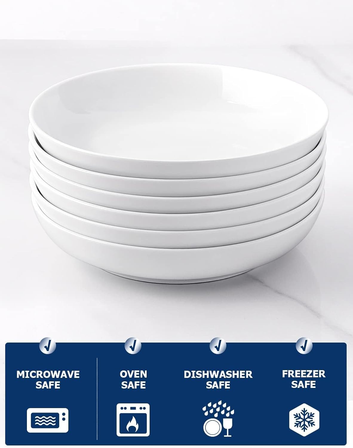 Thumbnail 5 de Y YHY Pasta Bowls 30oz white pasta bowls ๐ฝ