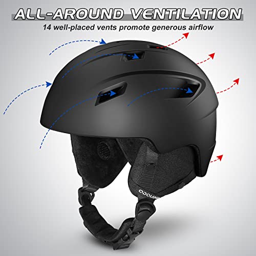 Detalle de Odoland Kit casco da sci regolabile con occhiali UV400