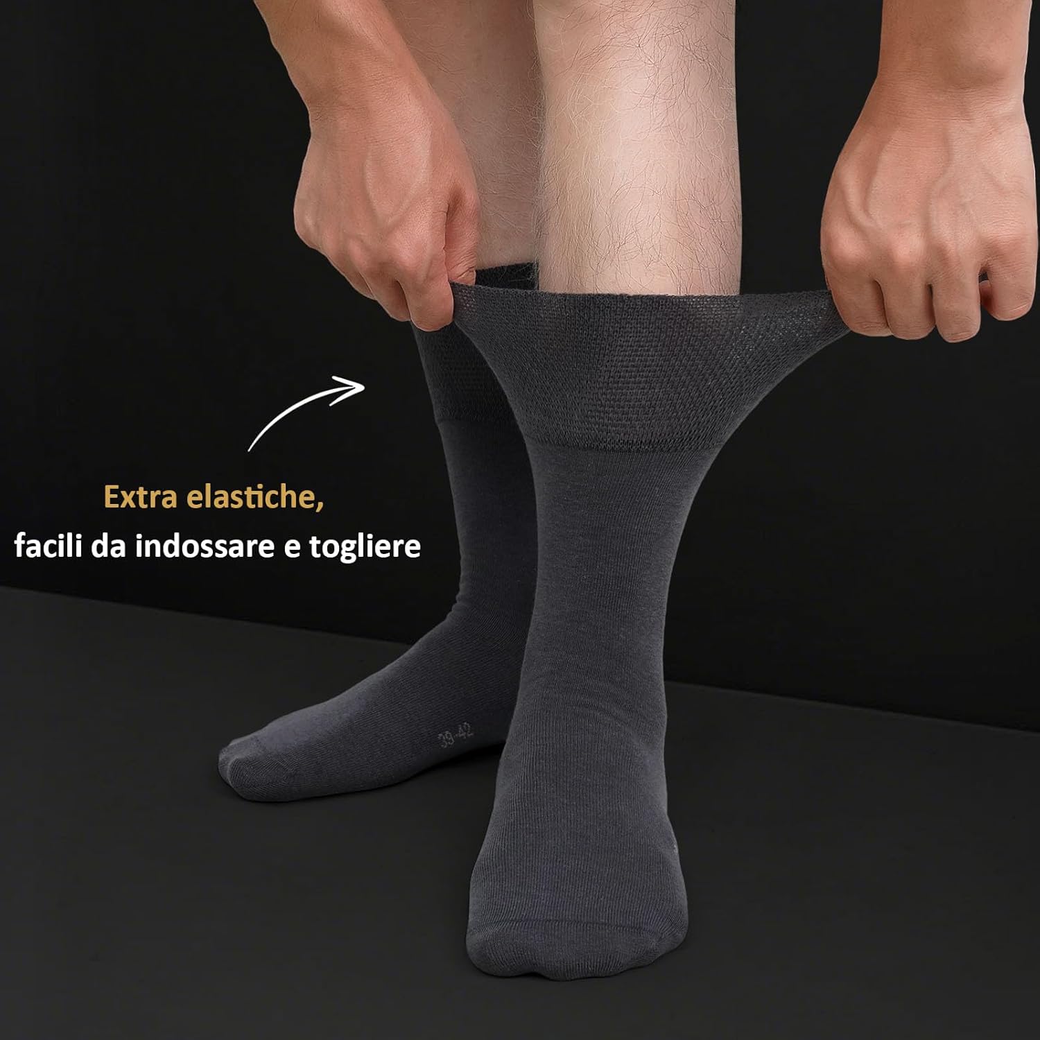 Thumbnail 2 de LOFIR Calzini uomo eleganti in cotone traspirante, senza elastico e senza cuciture (confezione da 6 paia)