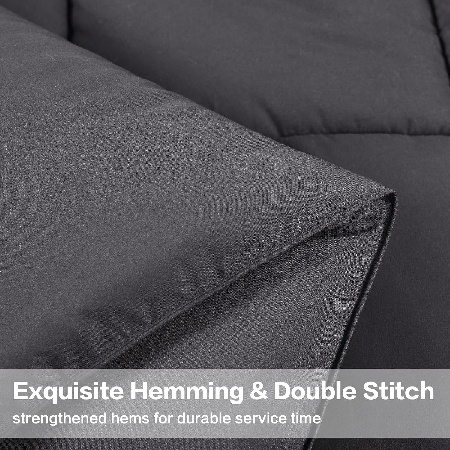 Detalle 2 de SLIMELODY comforter01XSF King Duvet Insert, Dark Grey Reversible Microfibre