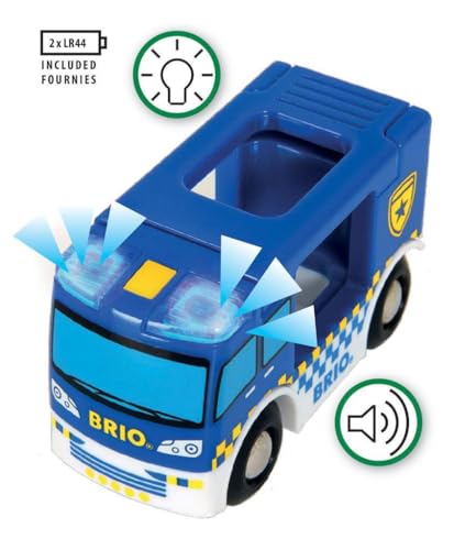 Thumbnail 2 de Brio World 33825 Camion de Police Son et Lumière ⚙