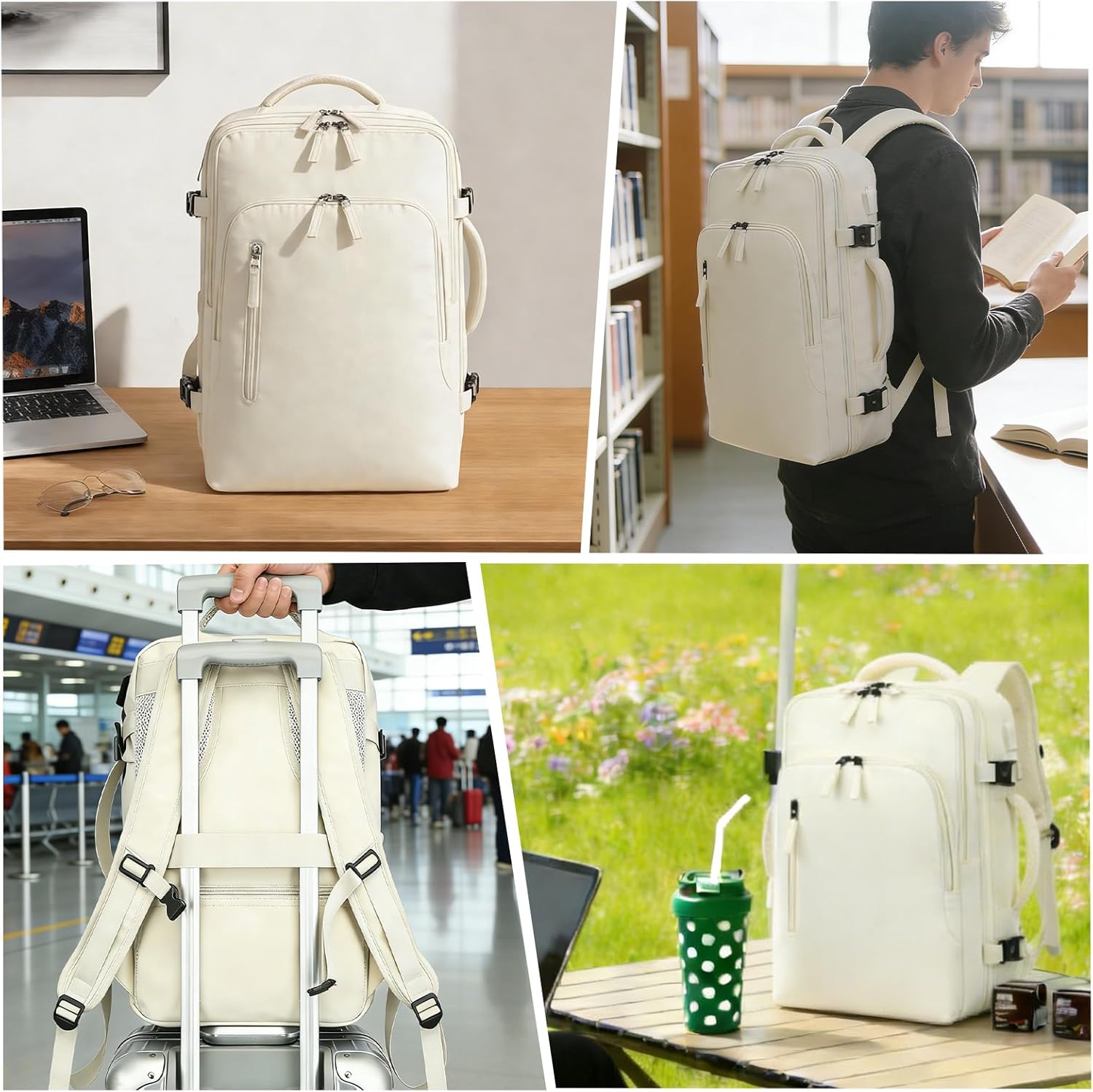 Thumbnail 6 de AUMTISC Laptop Backpack 22-38L: Flexible, flight-friendly 15.6in carry with USB port
