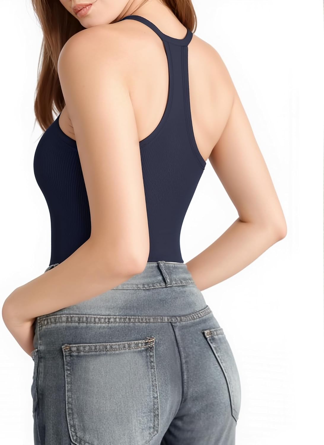 Detalle 2 de ALGALAROUND Women's Tank Top V-Neck Racer Back