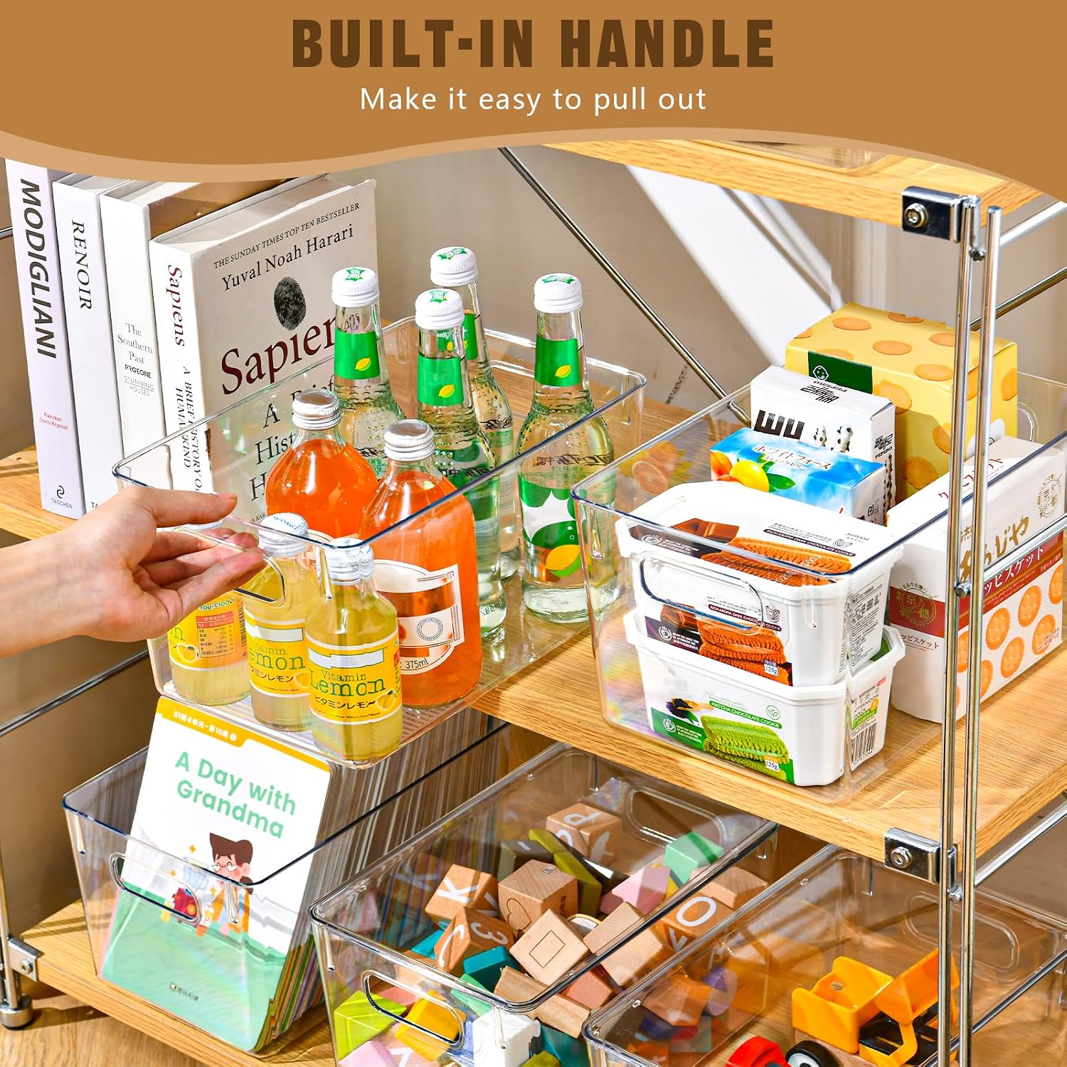 Detalle 2 de Clear Storage Bins 7 Quart 12-Pack for Organization