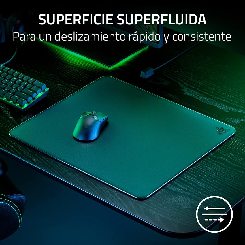 Detalle de Razer Atlas — Alfombrilla de Cristal con Base Antideslizante 🖱