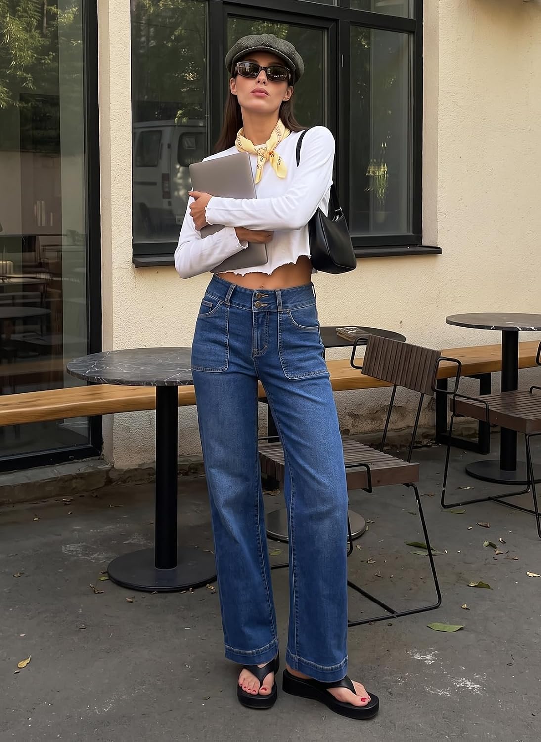 Thumbnail 4 de Sidefeel Wide Leg High Waist Jeans 1️⃣0️⃣