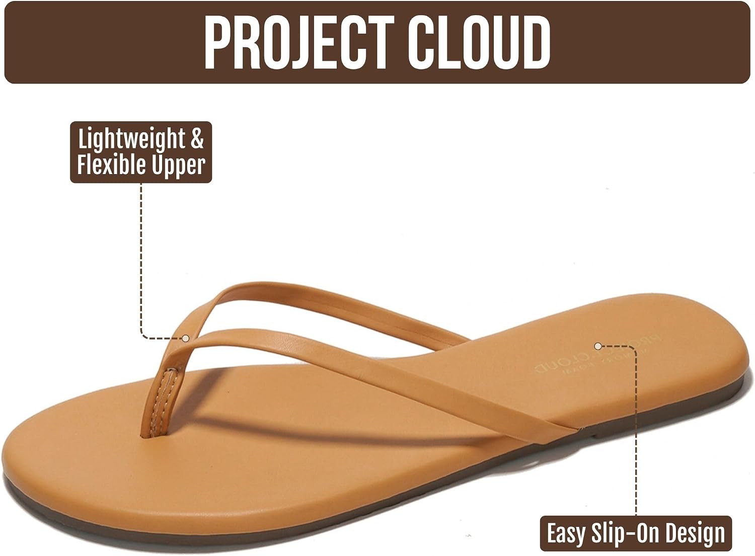 Detalle de Project Cloud Women's Flip-Flops with Memory Foam