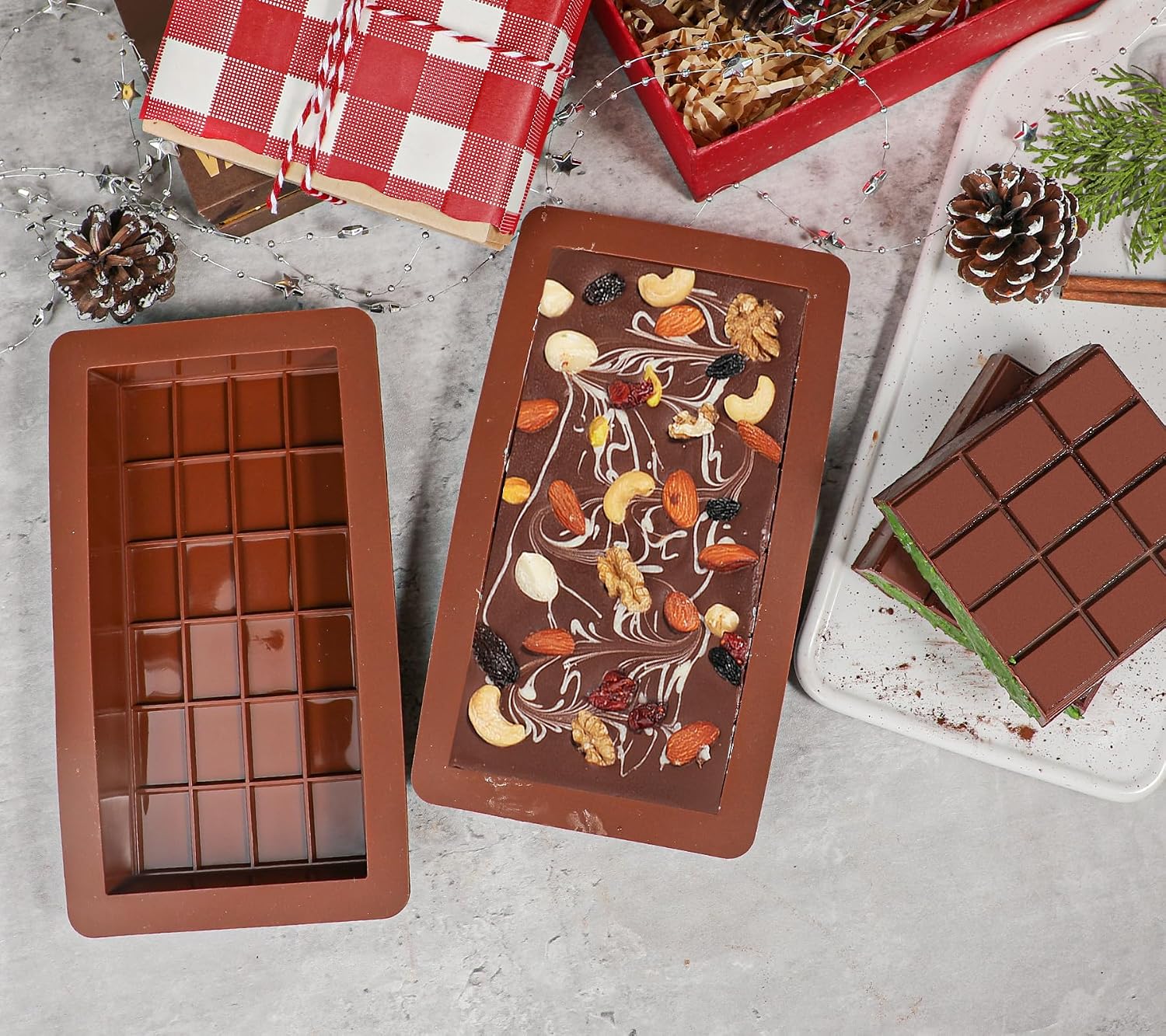 Detalle de Kamehame Deep Chocolate Bar Moulds Silicone – 2 Large Deep Moulds