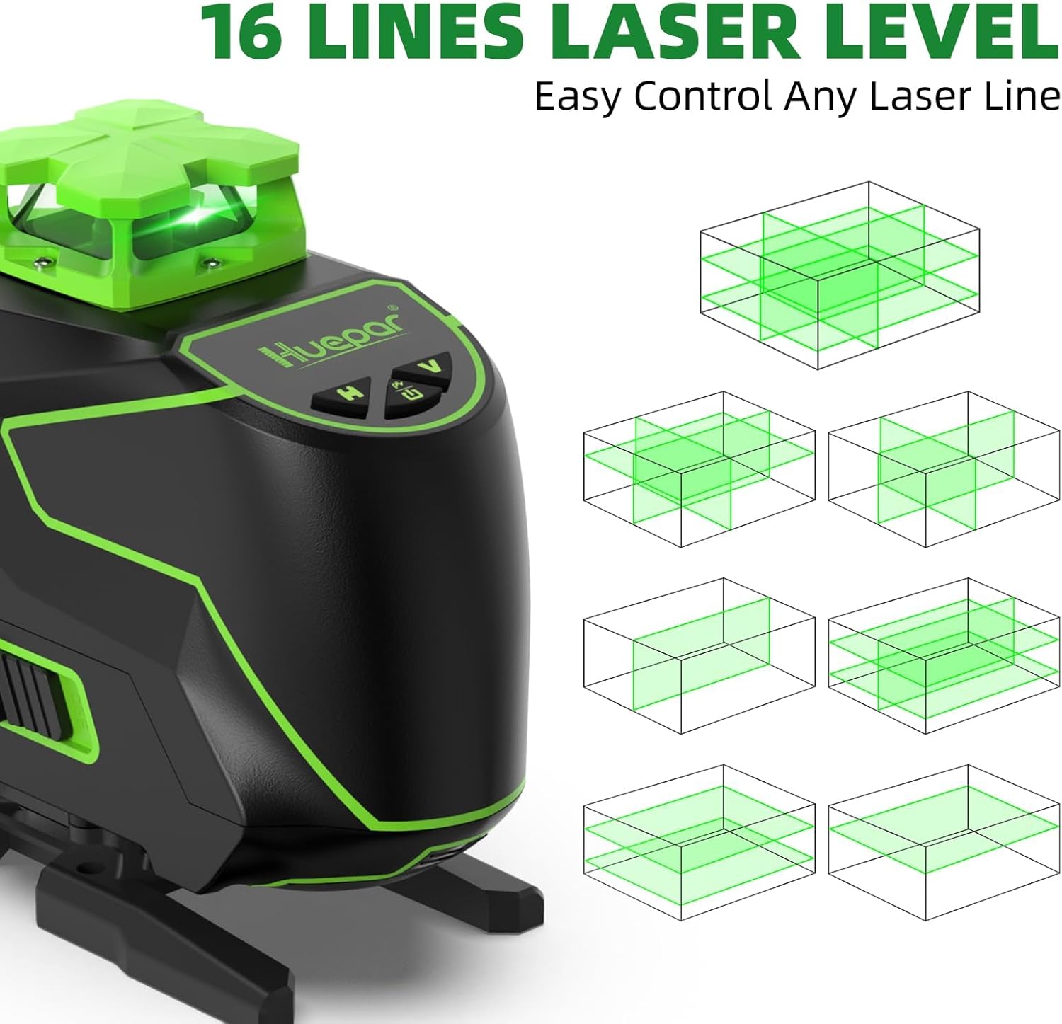 Detalle 2 de Huepar S04CG-L 16-line 4D green laser level