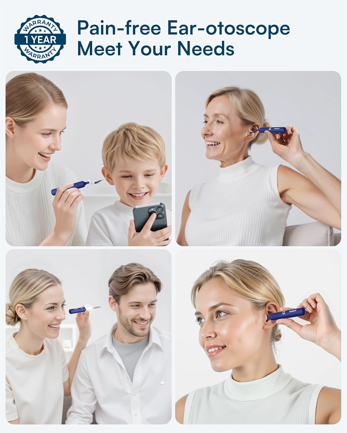 Thumbnail 5 de BEBIRD Ear Cleaning Camera Kit: Flexible Otoscope with 3P Lens and Wireless Earwax Removal